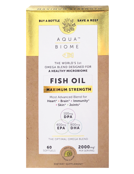 Aqua Biome Fish Oil Max Strength 60 Soft Gels
